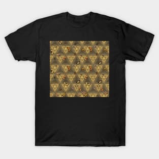 Palace of Insects. A gold and silver tepestry with butterflies and bugs. T-Shirt